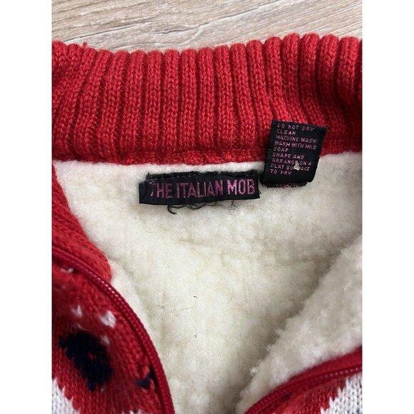 Vintage The Italian Mob Sweater Vest Top Womens Size Small Fair Isle - Picture 4 of 11